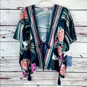STITCH + CLOTH | Asian Floral Boho Kimono Cardigan